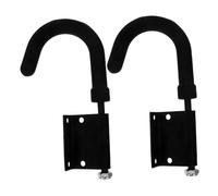 Homoyoyo 2 Piezas gancho de escalera estabilizador cochera herramienta multiusos herramientas ganchos de escalera de tijera para pared ganchos de escalera para techo Acero inoxidable Black