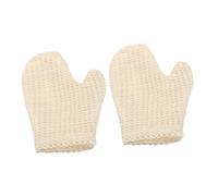 Homoyoyo 2 Piezas Guantes Exfoliantes de Sisal y Suaves para Ducha y Masaje Corporal Reutilizables y Transpirables para Eliminar Células Muertas y Durezas