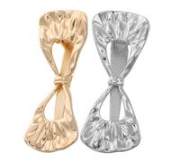 Homoyoyo 2 Piezas Horquilla De Pajarita Metálica Accesorios Cabello Lazos Bonitos Pinzas Pequeñas Cabello Horquillas Para Coletas Para Mujeres y Niñas