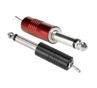 Homoyoyo 2 piezas Interruptor Pedal Tatuajes Acero Inoxidable Portátil Inalámbrico Accesorio Máquina Tatuar Rojo y Negro Fácil y Duradero