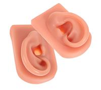 Homoyoyo 2 piezas Modelo de Orejas de Silicona para Prácticas de Piercing Reutilizable Compacto Material Seguro para Formación Médica y Personal Sanitario
