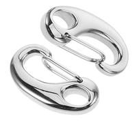 Homoyoyo 2 piezas Mosquetones de Acero Inoxidable Clips de Langosta Pulidos para Cadenas de Suéter y Accesorios DIY Cierres Giratorios Versátiles para Moda y Manualidades