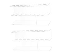 Homoyoyo 2 Piezas Organizador Acrílico Transparente Unidades con Ranuras para Pinzas de Pestañas y Pinceles Soporte Estable Antideslizante para Herramientas de Manicura y Maquillaje Casa y