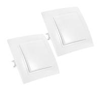 Homoyoyo 2 piezas Panel Interruptor Doble Control Resistente Alta Temperatura para Interiores Instalación Rápida Uso Residencial y Comercial para Luces Duradero y Fiable Unidades Acv