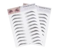 Homoyoyo 2 piezas Pegatinas para Cejas Efecto Pelo Natural Kit de Unidades Negro Fáciles de Usar Daños para Cejas Claras o Escasas Duración Varios Días Herramienta de Maquillaje para