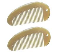 Homoyoyo 2 Piezas Peine de Cuerno de Yak Peine de Cuerno Portátil para Mujer de Masaje Antiestáticos para Viaje