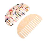 Homoyoyo 2 piezas Peines Franceses para Cabello Vintage Peine Lateral de Acetato Semicircular Antiestático para Desenredar Cabello Rizado y Grueso Accesorio Ligero para Mujeres Casa y