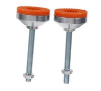 Homoyoyo 2 Piezas Pies Niveladores Ajustables de Acero para Banco de Trabajo Base Antideslizante de Goma Patas Resistentes para Muebles y Máquinas de Unidades