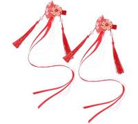 Homoyoyo 2 Piezas Pinzas de Cabello Japonesas con Abanico y Borlas de Accesorios Decorativos para Mujeres Clips con Lazo para Tipo de Cabello Estilo Tradicional Japonés