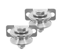 Homoyoyo 2 Piezas Polea de Cuerda Fija de Acero Inoxidable con Rodamientos Internos y Tipo V para Sistemas de Poleas y Puertas Correderas, Suave y Uso Versátil
