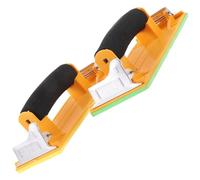Homoyoyo 2 Piezas Portapapel de Lija de Mano Portátil con Estructura Antideslizante de Plástico Ligero para Lijado en Yeso y Paredes en Uso Diario Hogar Color Aleatorio