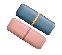Homoyoyo 2 Piezas Portátiles para Viaje Estuche de Duradero para Cepillo y Pasta Contenedores Multifuncionales para Baño Escuela y Negocios