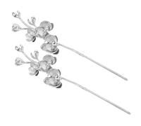 Homoyoyo 2 Piezas Retro Flower Hair Sticks With Brushed Texture Elegant Chinese Butterfly Hairpin For Women Hanfu Bridal Daily Styling