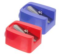 Homoyoyo 2 Piezas Sacapuntas Cosmético Doble para Cejas y Delineador Afilador Portátil Resistente y Pack Unidades Rosa y Azul para Lápices de Maquillaje