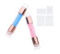 Homoyoyo 2 piezas Sello para Uñas Doble Cabeza Transparente con Diseño Q Elástico Kit de Sellos Pequeños para Manicura DIY Casa y Salón Accesorio Duradero y Seguro para Nail Art