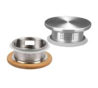 Homoyoyo 2 piezas Tapa de Acero Inoxidable para Jarra de Unidades Diseño de Doble Salida para Filtrar Té Compatible con Botellas y Jarra de Agua Tapa Reemplazable Práctica y Duradera