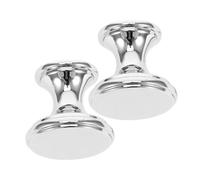 Homoyoyo 2 Piezas Tiradores Armario de Aleación de Zinc Plateados Diseño Tipo Mango Sólido para Orificio Tiradores para Muebles de Cocina Dormitorio y Oficina