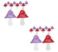Homoyoyo 2 Series Llavero De Champiñones Coloreado Colgante Miniatura Encantos De Setas Champiñón Diminuto Amuletos Para Hacer Joyas Encantos De Hongos Resina 10 Piezas*2