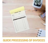 Homoyoyo 2 Talonarios de Recibos Comerciales Autocopiativos de 2 Partes 14X21 CM con Soporte de Cartón Formularios de Pedido Minorista para Pequeñas Empresas y Restaurantes Gestión de