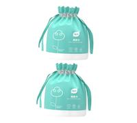 Homoyoyo 2 Toallas Faciales Desechables de Algodón de Húmedas y Secas Limpiadoras para Maquillaje Secciones por Rollo Práctico y Conveniente para y Actividades al Aire Color Verde