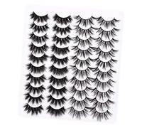 Homoyoyo 20 pares Pestañas Postizas Mixtas Gruesas y Esponjosas para Mujer Naturales y Cómodas Aptas para Maquillaje Diario y Regalos