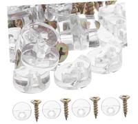 Homoyoyo 20 Piezas Clips De Fijación Del Espejo Clips De Espejo De Cristal Titular Conjunto Montaje De Espejo Pinzas Porta Espejos Estante Claro Decoración De Cristal Nombre Conjunto Vidrio