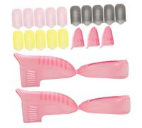 Homoyoyo 20 piezas Clips Quitaesmalte Ajustables para Uñas Pinzas Plásticas para Gel y Esmalte Herramienta Envolvente para Retirada y Cómoda