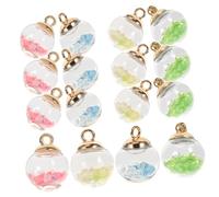 Homoyoyo 20 Piezas Colgantes Bola de Cristal Luminosa para Ventilador de Techo Charms de Cristal Resistente y Transparente para Manualidades y Decoración