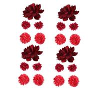 Homoyoyo 20 Piezas Hanfu Flower Hair Accessories Traditional Chinese Floral Hairpins With Faux Blooms Lightweight Hair Clips For Women For Weddings Carnivals Masquerade Parties