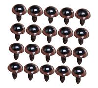Homoyoyo 20 Piezas Ojos Seguridad Plástico Marrones para Amigurumi y Muñecos de Crochet con Brillo Cristal para Manualidades Peluches DIY
