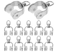 Homoyoyo 20 Piezas Poleas para Riel de Cortina Deslizantes Silenciosas Compatibles Rieles Rectos y Curvos, Accesorios Funcionales para Cortinas de Ventana en Hogar y Oficina