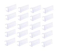Homoyoyo 20 piezas Soporte de Etiquetas Transparentes de Plástico para Juego para Supermercados y Tiendas Portaetiquetas para Exhibición de Productos y