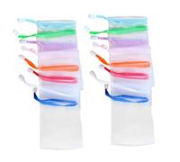 Homoyoyo 20 piezas Unidades Redes Espumadoras para Jabón Manual Bolsitas Resistentes con Cuerda para Limpieza Corporal y Facial Secado Rápido Accesorios para Baño Colores Color Aleatorio
