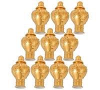 Homoyoyo 20 Tapones Decorativos para Extremos de Barra de Cortina Romana Plástico Dorado Diámetro Interior 26-28 MM 20 Piezas para Decoración Vintage y Protección Antipolvo en Ventanas