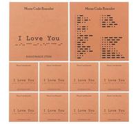 Homoyoyo 20 Unidades Tarjetas de Aprendizaje Código Morse Pequeñas y Portátiles para Postales Románticas para Aniversarios y Boda Cartas Educativas para Estudio y Pulseras de Amistad