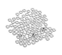 Homoyoyo 200 Cuentas de Acero Inoxidable Plateadas Espaciadores Planos de 3X15 MM Agujero de 12 MM para Bisutería Cuentas Sueltas para Pulseras y Collares Suministros para Joyería DIY