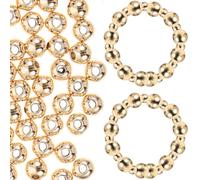 Homoyoyo 200 piezas Cuentas Espaciadoras de Cobre para Manualidades Abalorios Metálicos y Resistentes para Hacer Pulseras y Accesorios Creativos y Versátiles