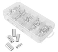 Homoyoyo 200 Piezas Manguitos de Engaste para Pesca, Manguitos de Pesca para Líder, Aluminio Plata, Resistentes Abrasión, para Agua Dulce y Salada