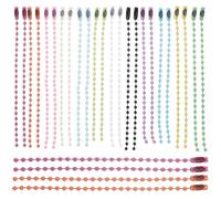 Homoyoyo 200 Unidades Cadena de Bolas de Hierro Color Aleatorio Acabado Pintado, Resistente Fina Elaboración para Llaveros y Etiquetas Colgantes Adecuado para Cadenas de Bolso y Proyectos