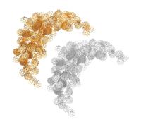 Homoyoyo 2000 Piezas Snowflake Bead Caps Hollow Metal Spacer Findings For Diy Jewelry Making Bracelet Necklace Earring Accessories Durable Iron Lightweight