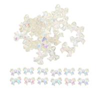 Homoyoyo 200piezas Decoraciones para Uñas Lazo de Resina Adornos Iridiscentes Pequeños de Lazo para Uñas DIY para Halloween Navidad y Bodas Accesorios de Manicura para Mujeres y Niñas