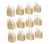 Homoyoyo 20piezas Caja De Obsequio Forma De Castillo Para Guardar Dulces y Contenedor De Azúcar Para Fiestas De Cumpleaños y Bodas Cajas Para Envolver