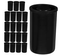 Homoyoyo 20piezas Caja de Película Negra con Tapa Botes de Plástico Vacíos Organizador para Almacenar Accesorios Pequeños Cuentas Llaves Uso Taller o Hogar