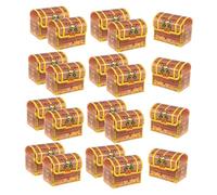 Homoyoyo 20piezas Cofre Del Tesoro Pirata Para Cajas De Fiesta Decoración De Cumpleaños y Halloween Forma De Cofre Vintage Para Almacenamiento De Dulces y Regalos De Fiesta