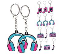 Homoyoyo 24 Piezas Cadena De Llave De Pvc Decoración Suministros Para El Aula Favores De La Fiesta De Navidad Decoraciones Para Fiestas Musicales Keychains Para Mochilas