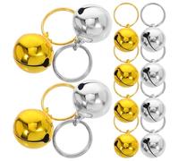 Homoyoyo 24 Piezas Cascabel Suelto para Mascotas Sonido Claro y Clip Fácil | Metal Dorado y Plata, Adecuado para Collar de Perro Pequeño, Bolsas y Ropa, Accesorio Ligero