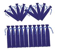 Homoyoyo 25 Piezas Estuche Escuela Manga de lápiz artículos a Granel para Ante Caso Portalápices portátil pequeña Bolsa de lápiz Bolsa de Soporte a lápiz Bolso de Mano con cordón Azul