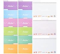 Homoyoyo 25 Piezas Tarjetas de Recetas Multiusos de Papel Esquinas Redondeadas, Cómodas al Tacto y Divisores Prácticos para Organizar Recetarios Cocina Color Aleatorio