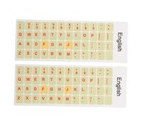 Homoyoyo 2hojas Pegatinas De Teclado Inglés Reemplazo Material Fácil Instalación para Aprendizaje De Idiomas y Comunicación
