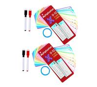 Homoyoyo 2juegos Tarjetas Didácticas De Multiplicación De Tarjetas De Aprendizaje De Matemáticas De Borrado Seco con Anillos Juguetes Matemáticos Interactivos Aula y Jardín De Infantes